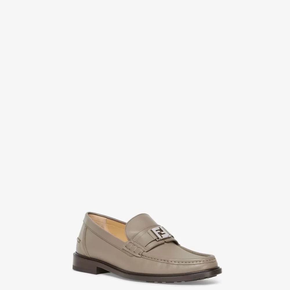 Fendi Loafer<Mokassins Aus Leder In Beige