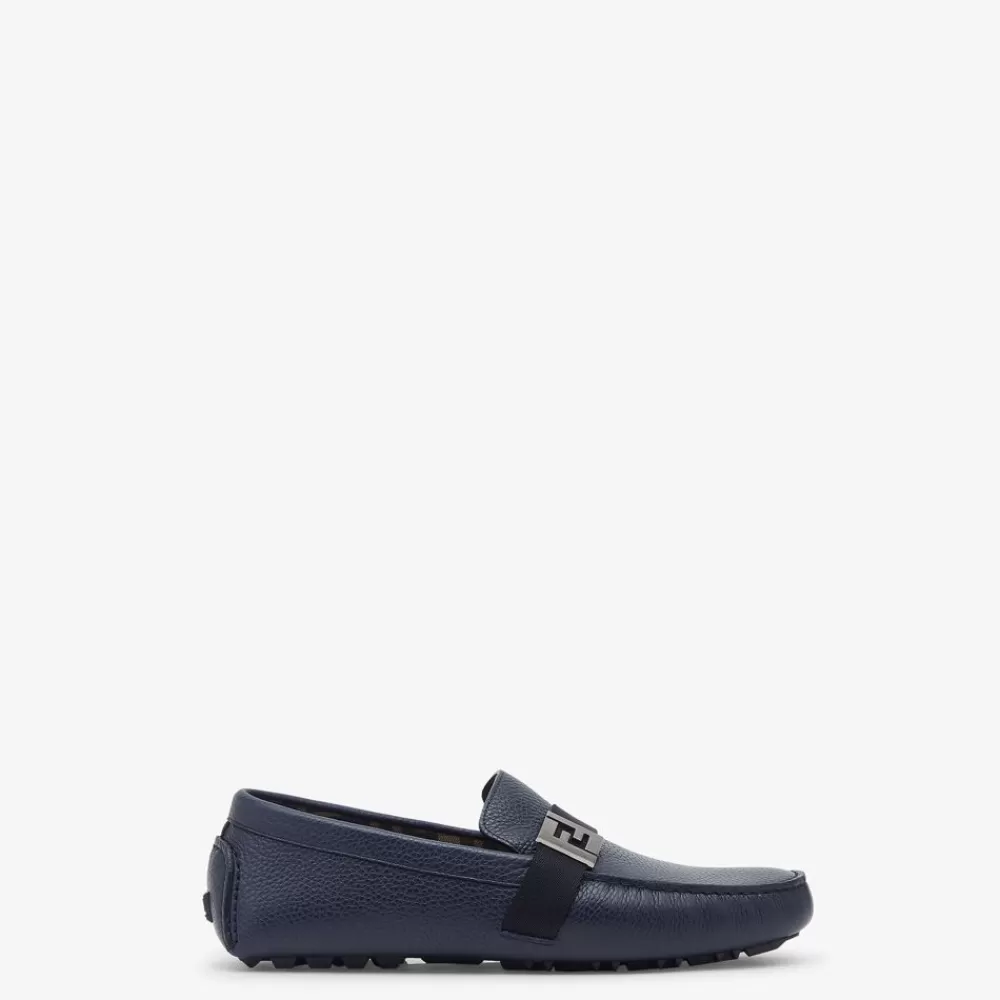 Fendi Loafer<Mokassins Aus Leder In Blau