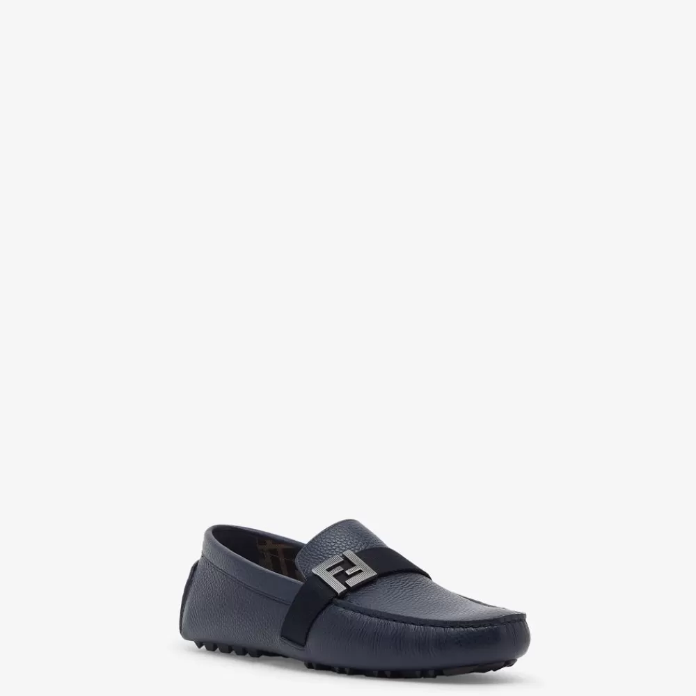Fendi Loafer<Mokassins Aus Leder In Blau