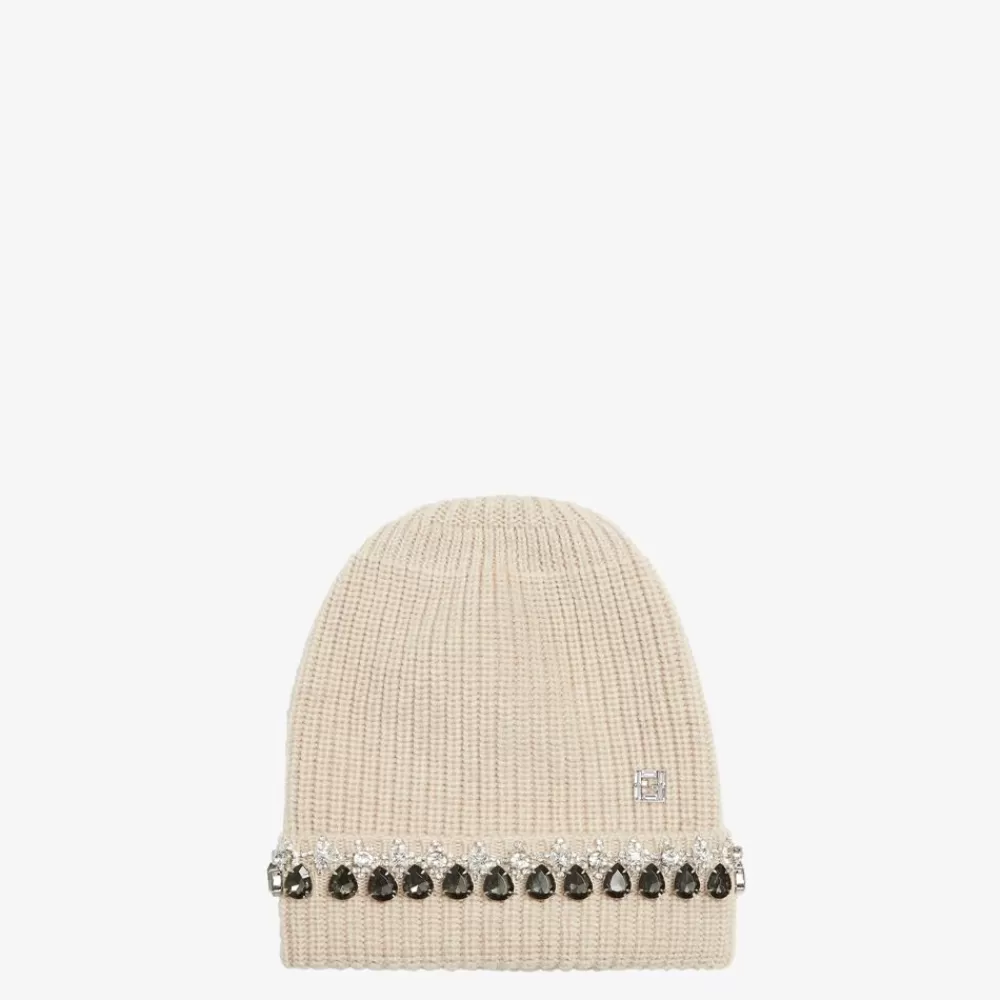 Fendi Mutzen Und Handschuhe<Mutze Aus Wolle In Beige