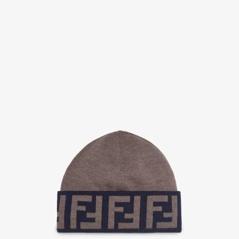 Fendi Mutzen Und Handschuhe<Mutze Aus Wolle In Braun