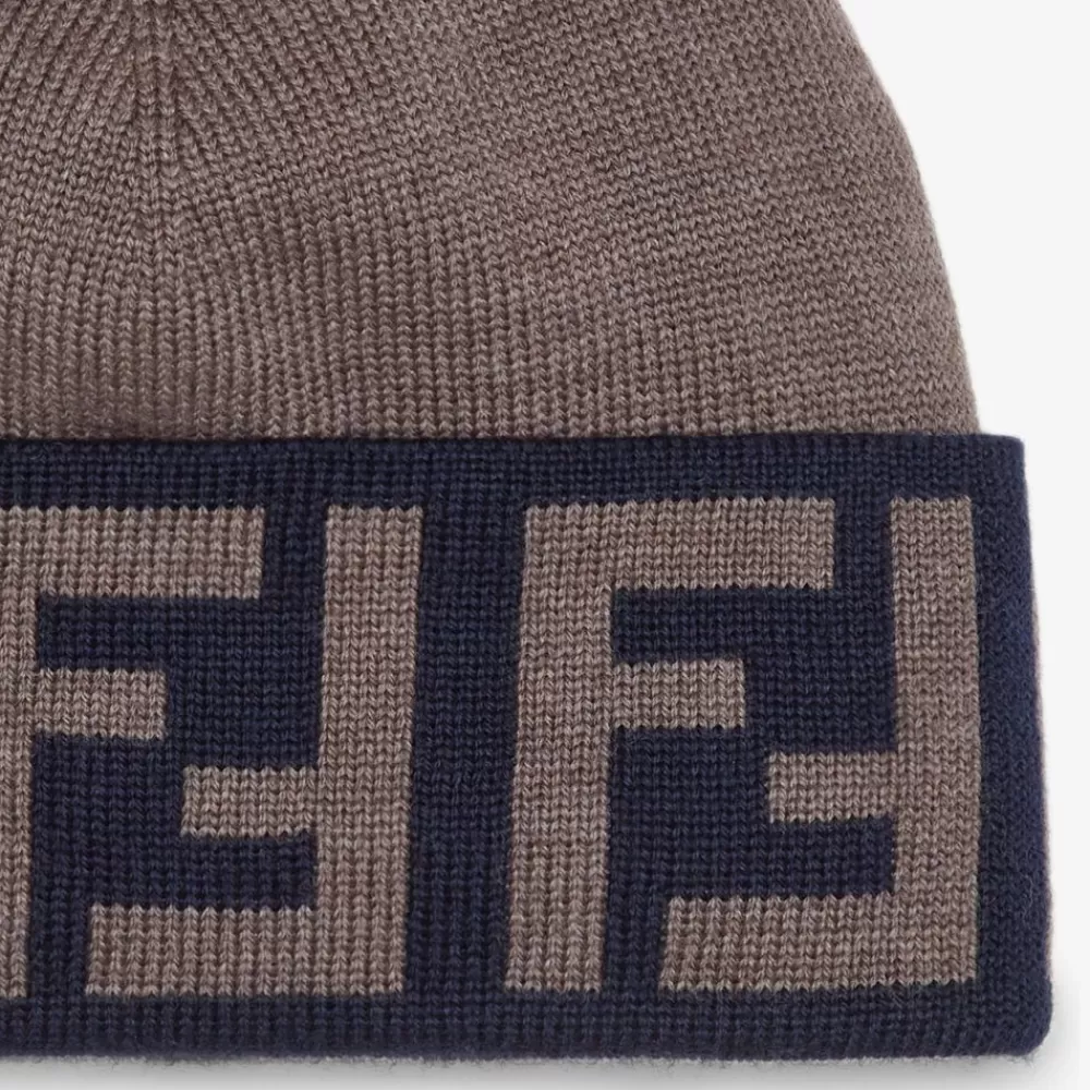 Fendi Mutzen Und Handschuhe<Mutze Aus Wolle In Braun