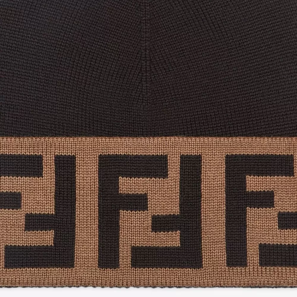 Fendi Mutzen Und Handschuhe<Mutze Aus Wolle In Schwarz