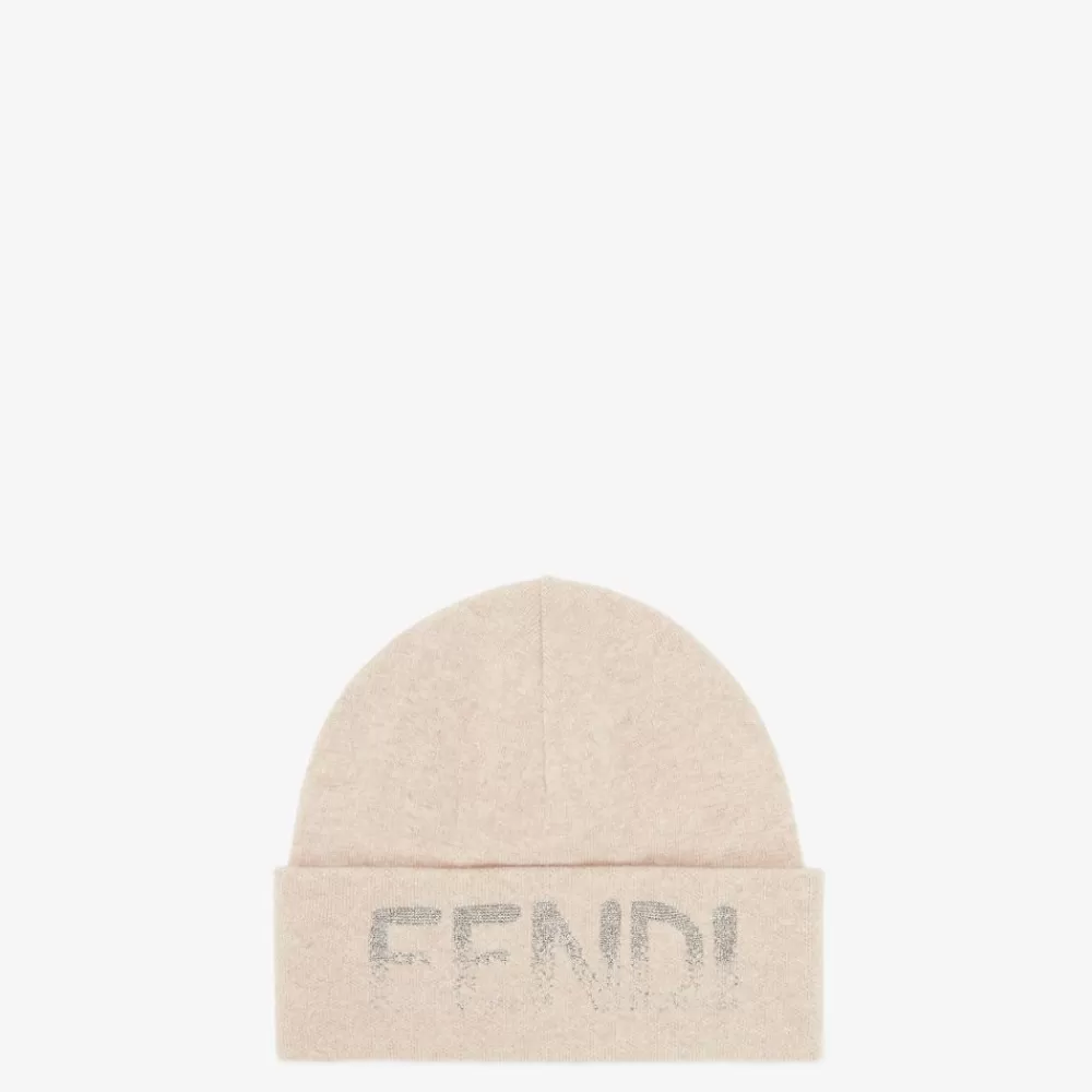 Fendi Mutzen Und Handschuhe<Mutze Aus Wolle Und Kaschmir In Beige