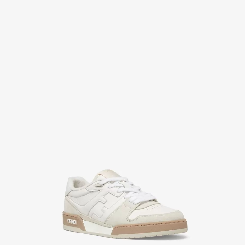 Fendi Sneakers<Niedriger Sneaker Aus Veloursleder In Weis