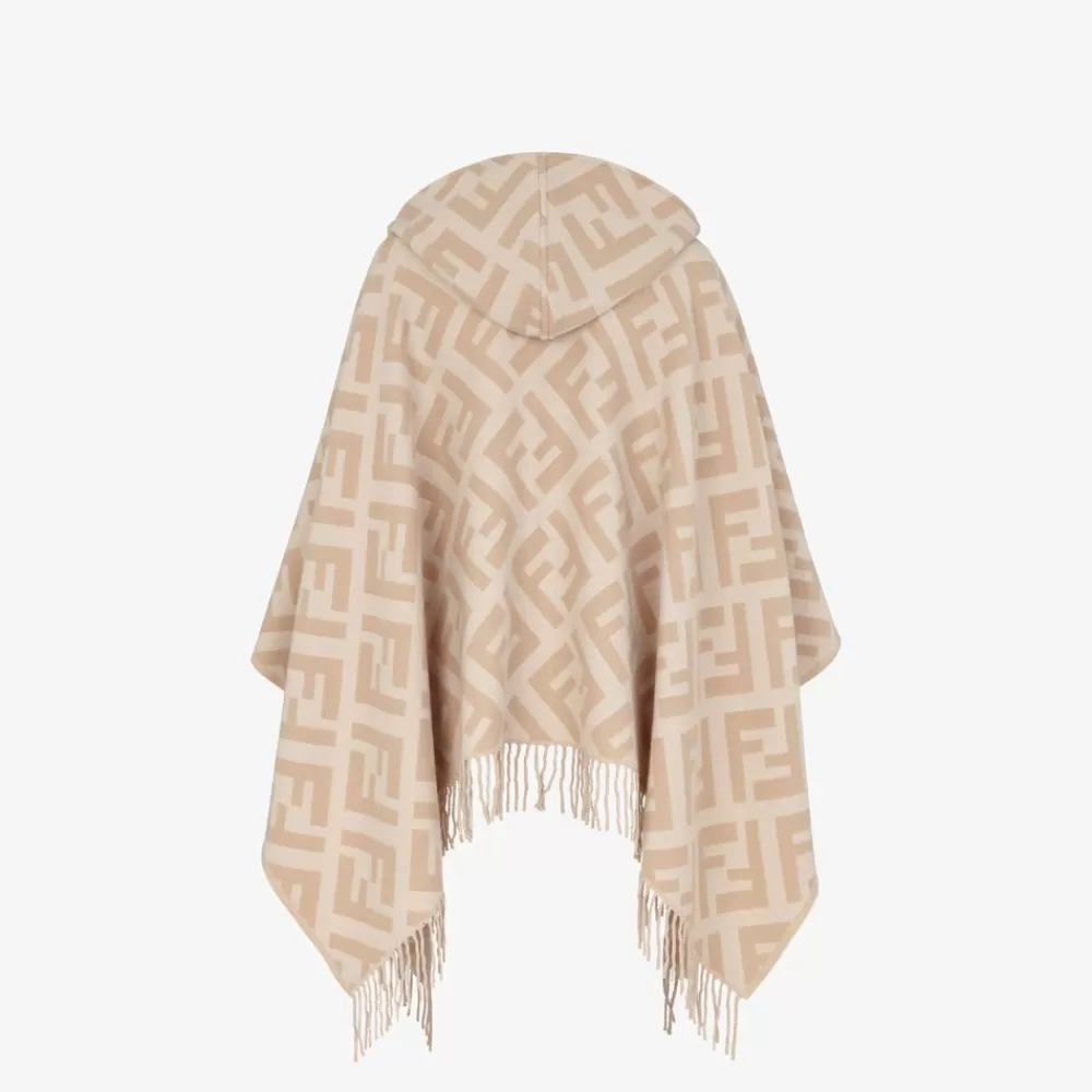 Fendi Schals Und Ponchos<Poncho Aus Kaschmir In Beige