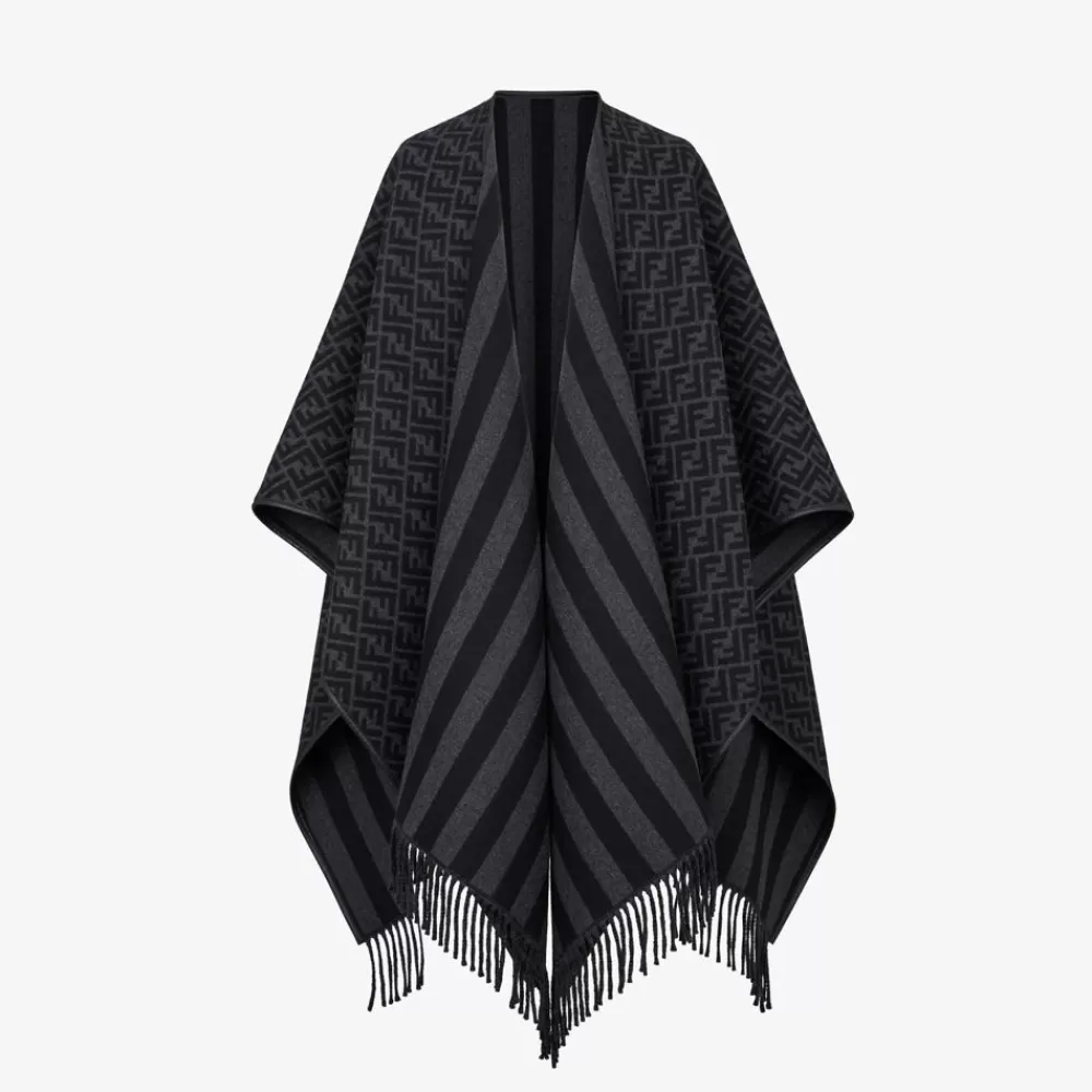Fendi Schals<Poncho Aus Kaschmir In Schwarz