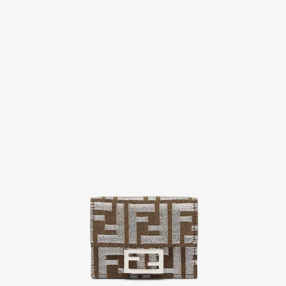 Fendi Portemonnaies Mit Tragekette<Portemonnaie Aus Laminiertem Jacquardgewebe Mit Ff-Muster