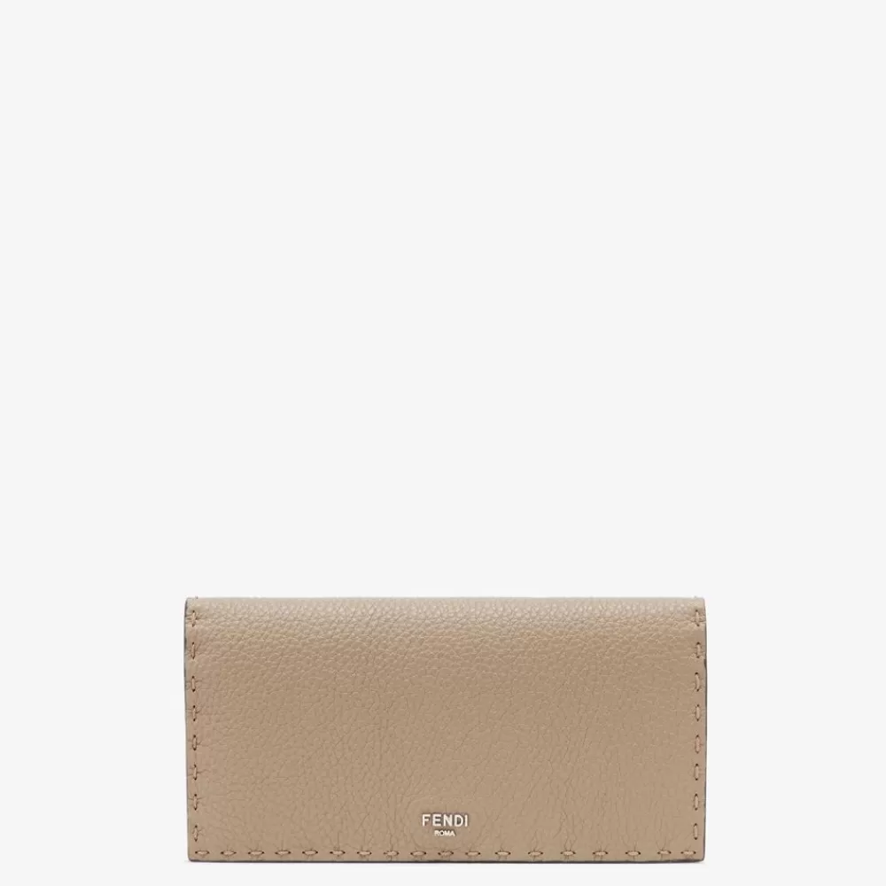 Fendi Portemonnaies Mit Tragekette<Portemonnaie Aus Leder In Beige