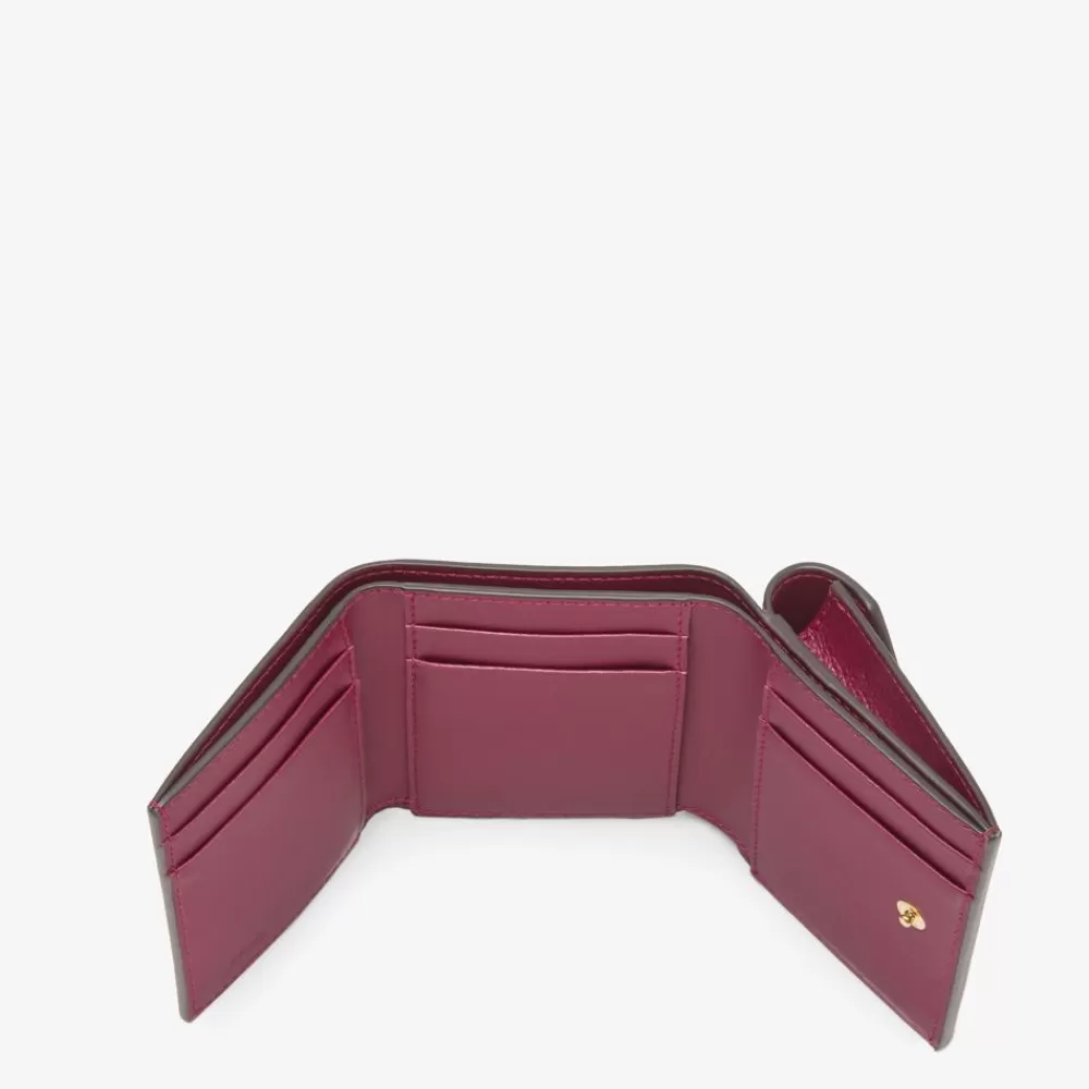 Fendi Portemonnaies Mit Tragekette<Portemonnaie Aus Leder In Bordeaux