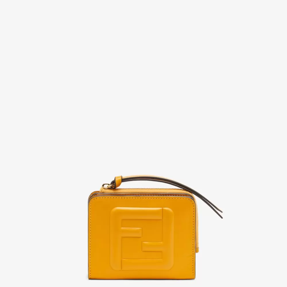 Fendi Portemonnaies Mit Tragekette<Portemonnaie Aus Leder In Gelb