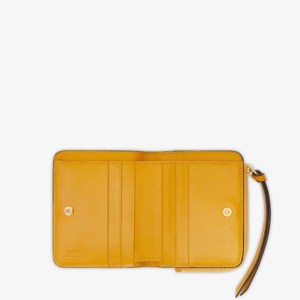 Fendi Portemonnaies Mit Tragekette<Portemonnaie Aus Leder In Gelb
