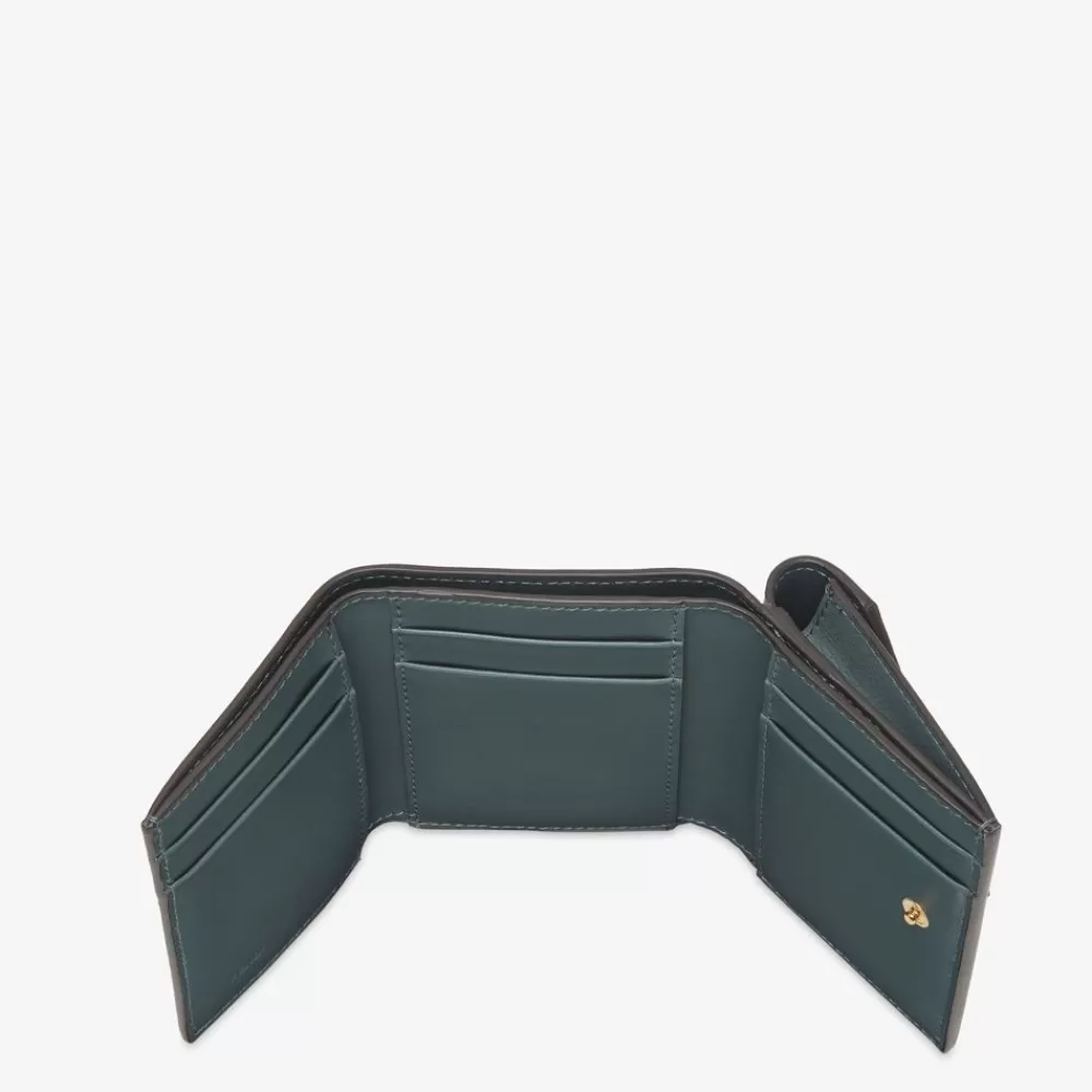 Fendi Portemonnaies Mit Tragekette<Portemonnaie Aus Leder In Grun