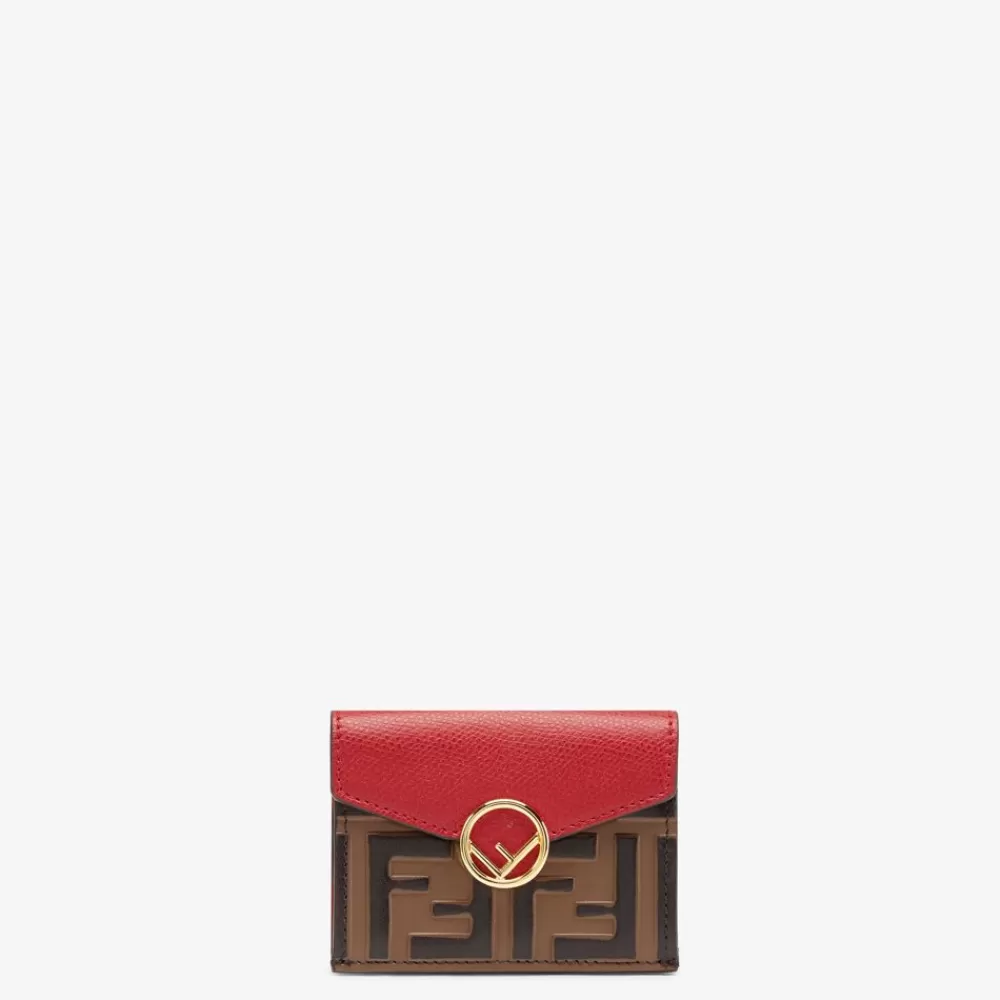 Fendi Portemonnaies Mit Tragekette<Portemonnaie Aus Leder In Rot