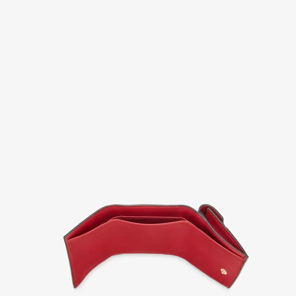 Fendi Portemonnaies Mit Tragekette<Portemonnaie Aus Leder In Rot
