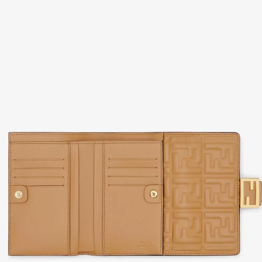 Fendi Portemonnaies<Portemonnaie Aus Nappaleder In Beige