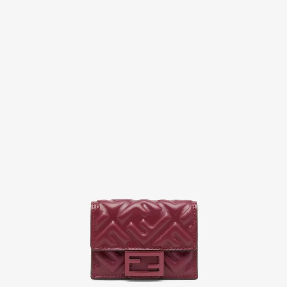 Fendi Portemonnaies Mit Tragekette<Portemonnaie Aus Nappaleder In Bordeaux