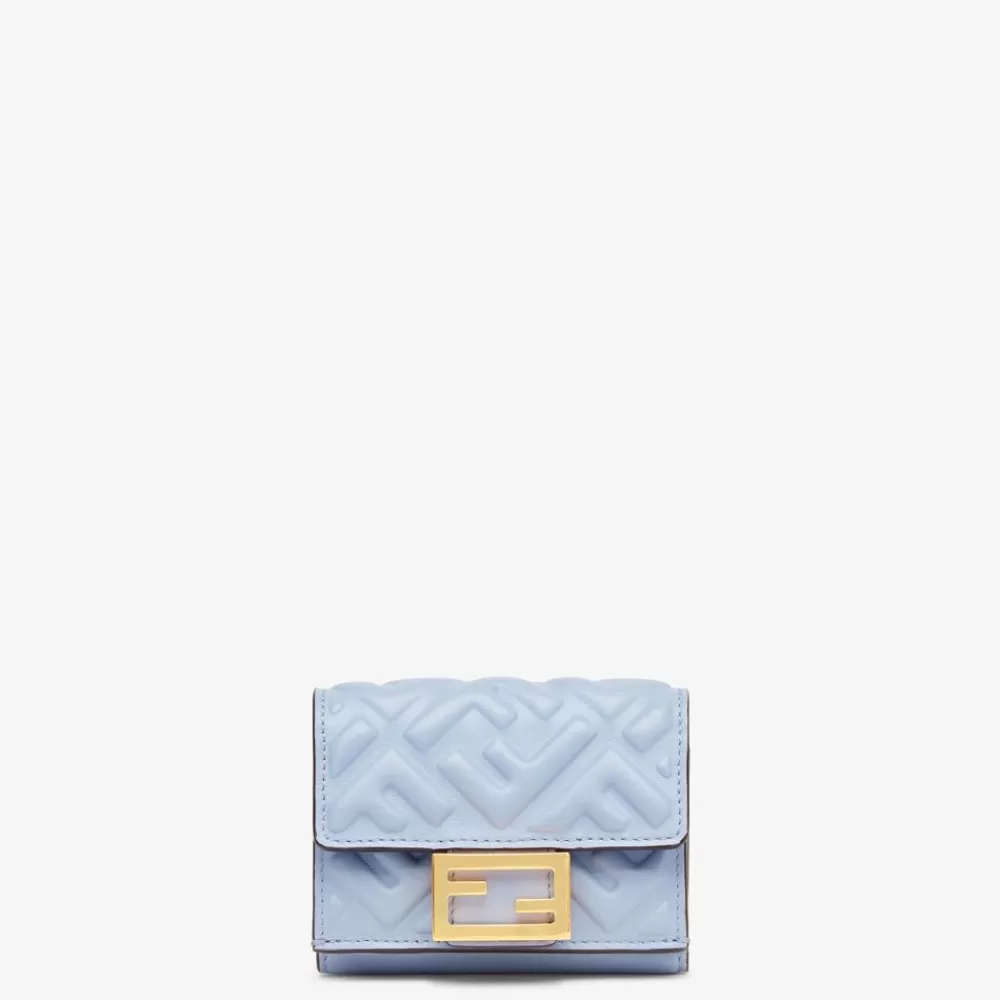 Fendi Portemonnaies Mit Tragekette<Portemonnaie Aus Nappaleder In Hellblau