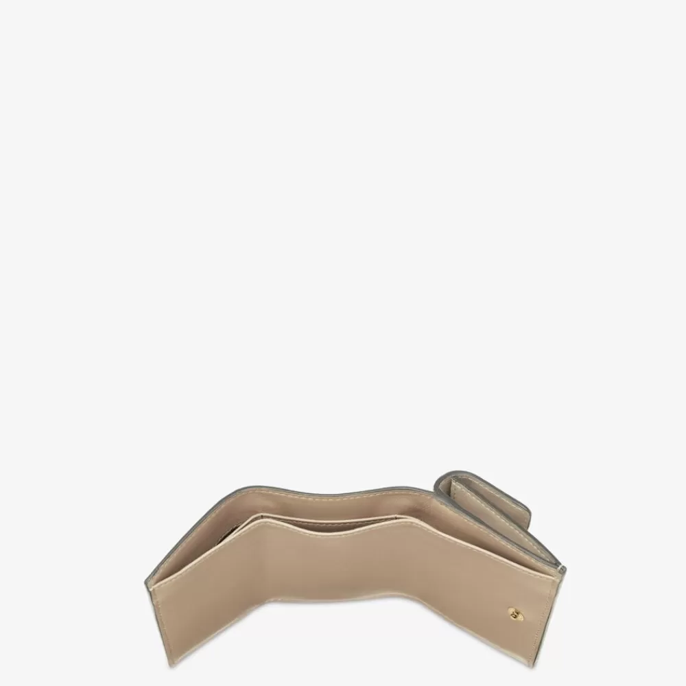 Fendi Portemonnaies Mit Tragekette<Portemonnaie Aus Nappaleder In Taubengrau