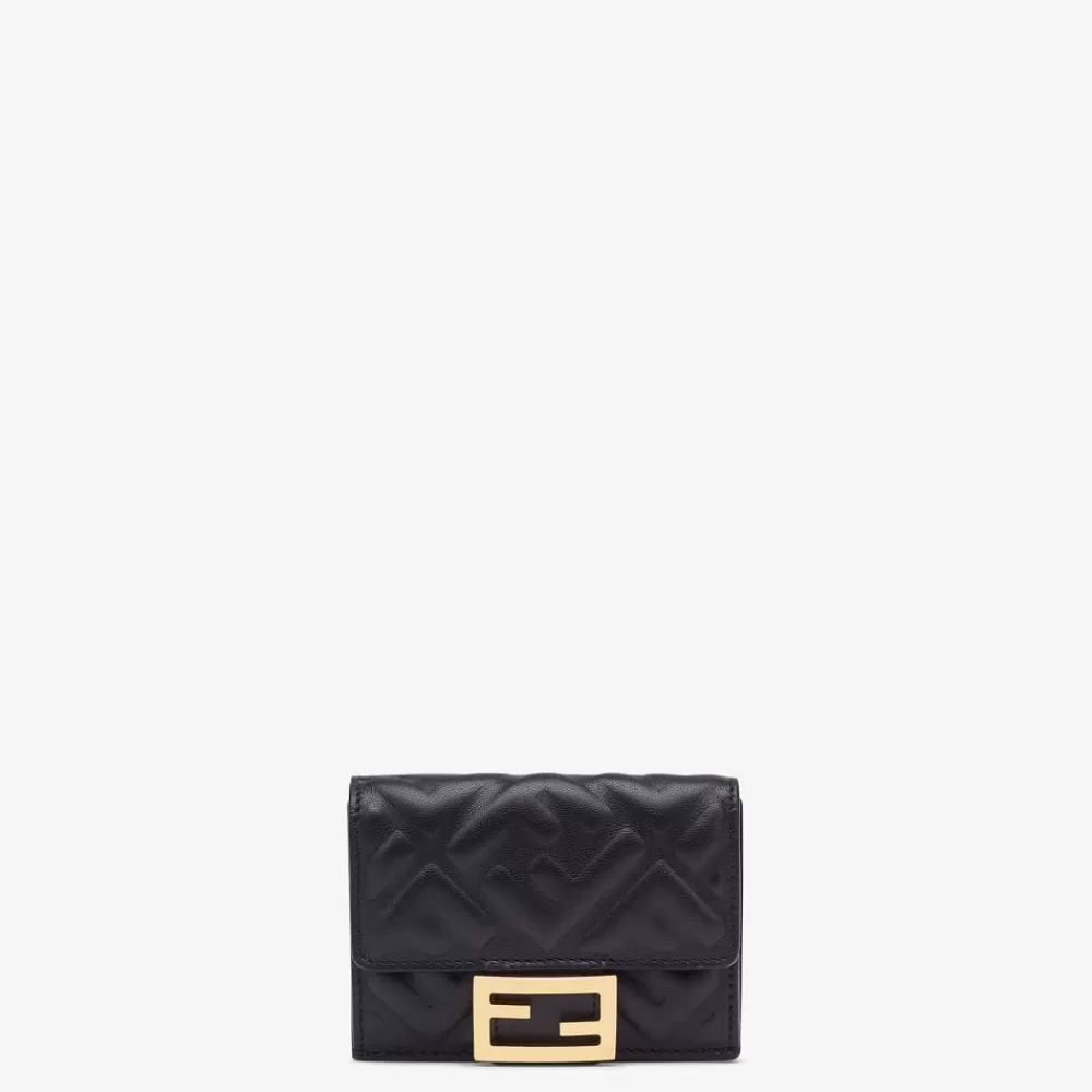 Fendi Portemonnaies Mit Tragekette<Portemonnaie Aus Schwarzem Nappaleder