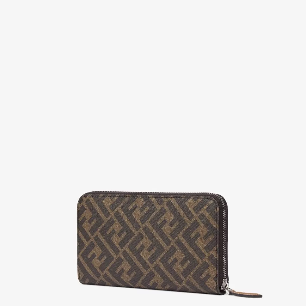 Fendi Portemonnaies Mit Tragekette<Portemonnaie Aus Stoff In Braun