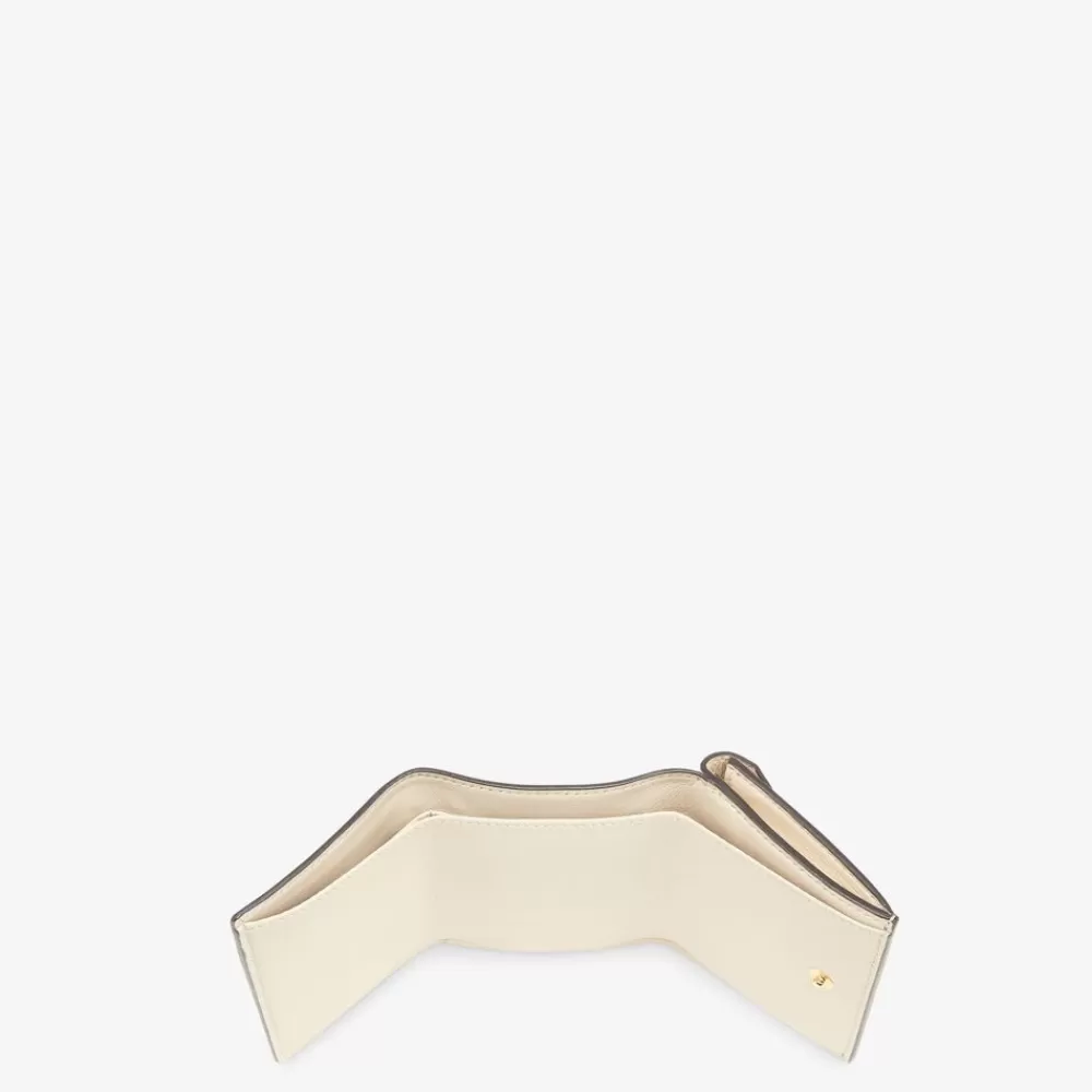 Fendi Portemonnaies Mit Tragekette<Portemonnaie Aus Zweifarbigem Leder In Braun Und Kamelienweis