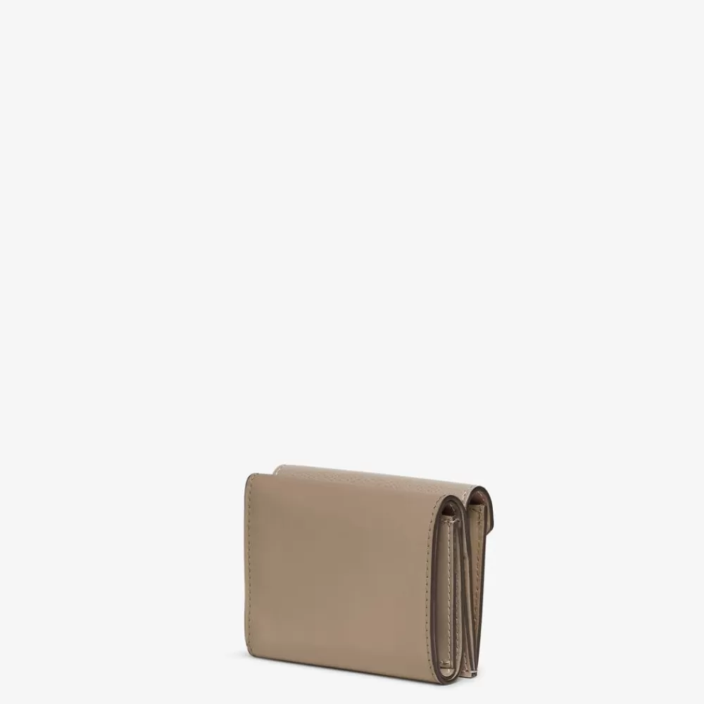 Fendi Portemonnaies<Portemonnaie In Bicolor-Optik Aus Leder In Grau Und Taubengrau