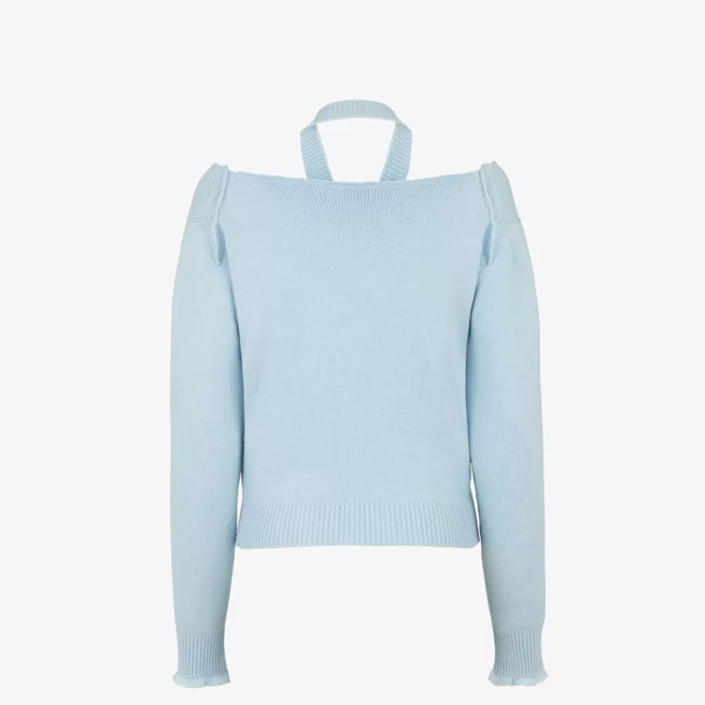Fendi Strickbekleidung<Pullover Aus Kaschmir In Hellblau