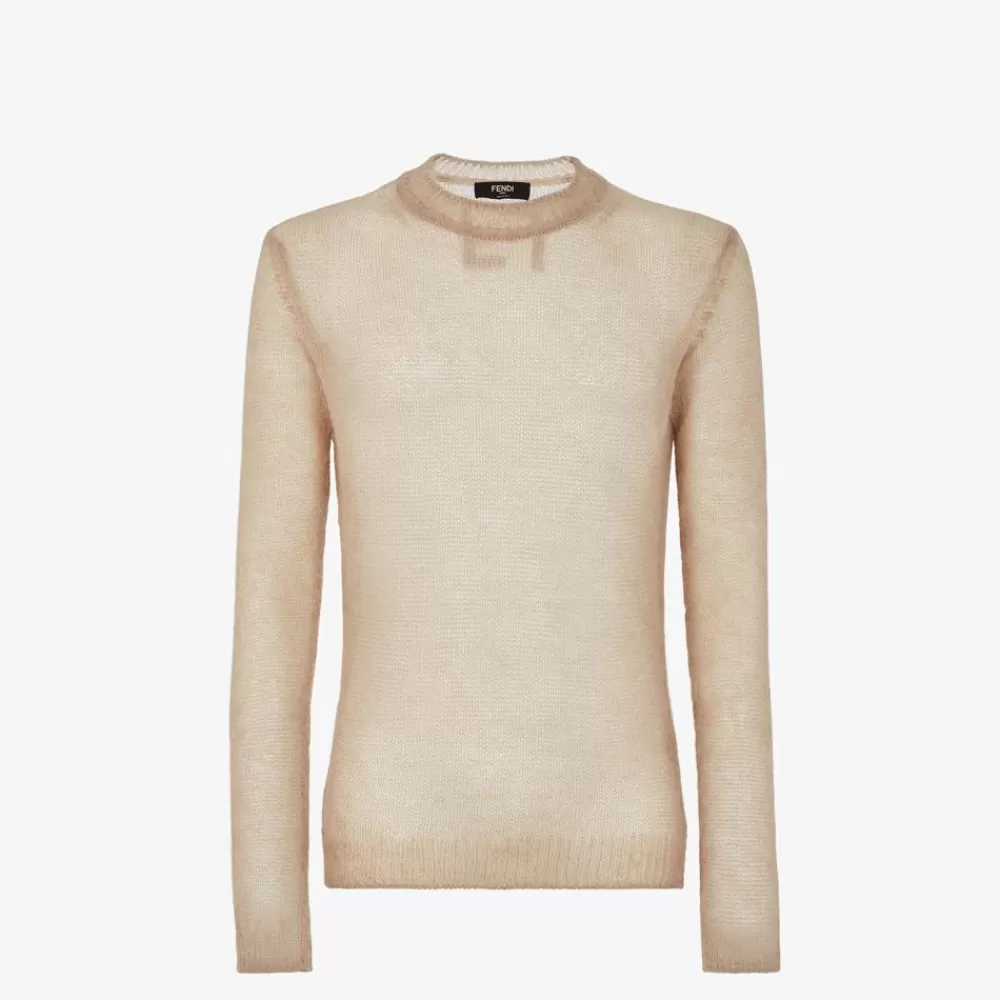 Fendi Strickbekleidung<Pullover Aus Mohair In Beige