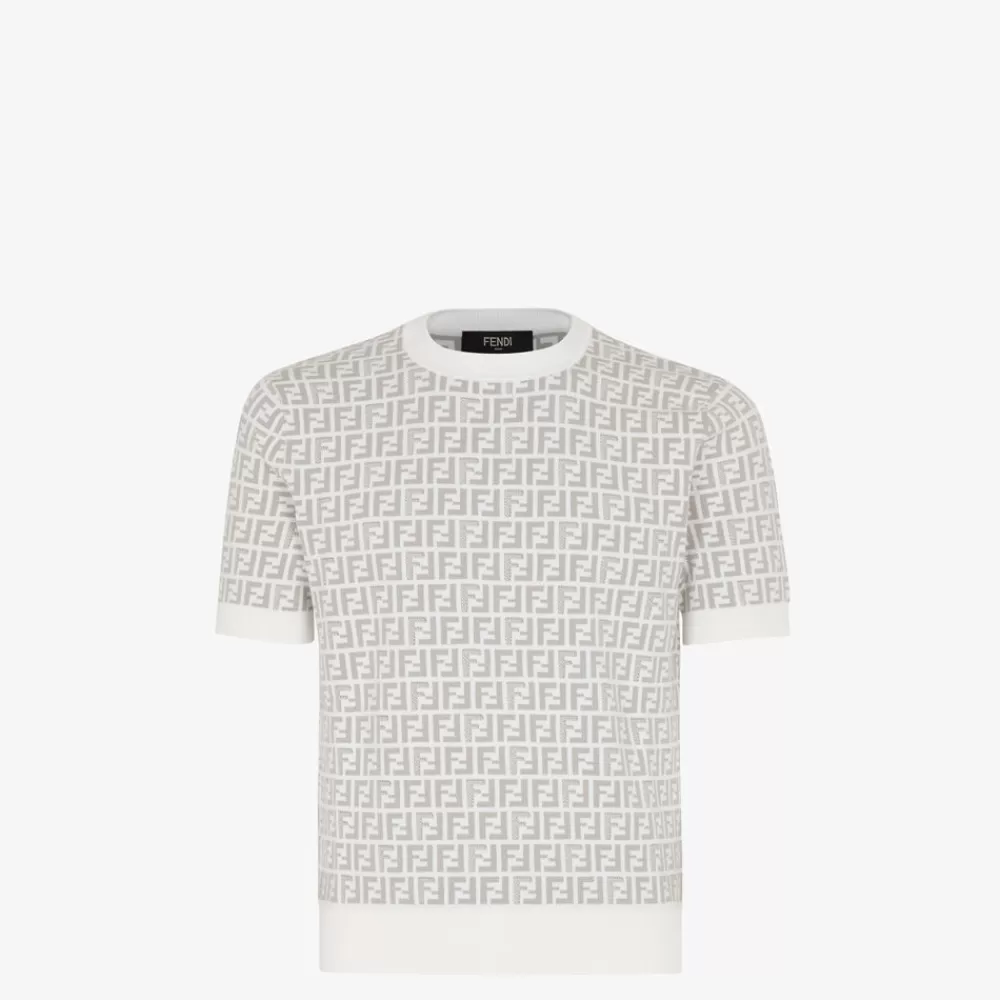 Fendi Tops Und Blusen<Pullover Aus Stoff In Weis