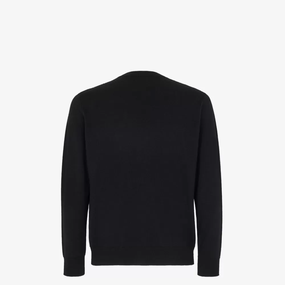 Fendi Strickbekleidung<Pullover Aus Wolle In Schwarz
