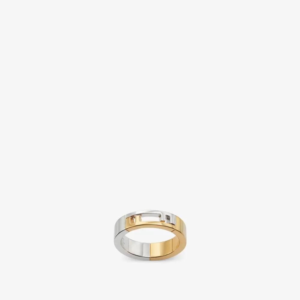 Fendi Ringe<Ring Aus Metall In Der Silber- Und Goldfarben