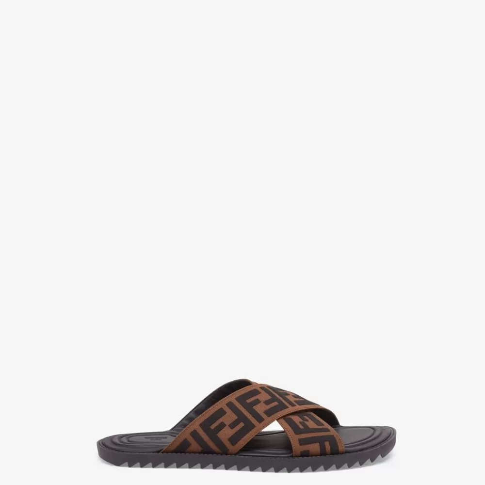 Fendi Pantoletten Und Sandalen<Sandalen Mit Fusbett Aus Stoff, Mehrfarbig