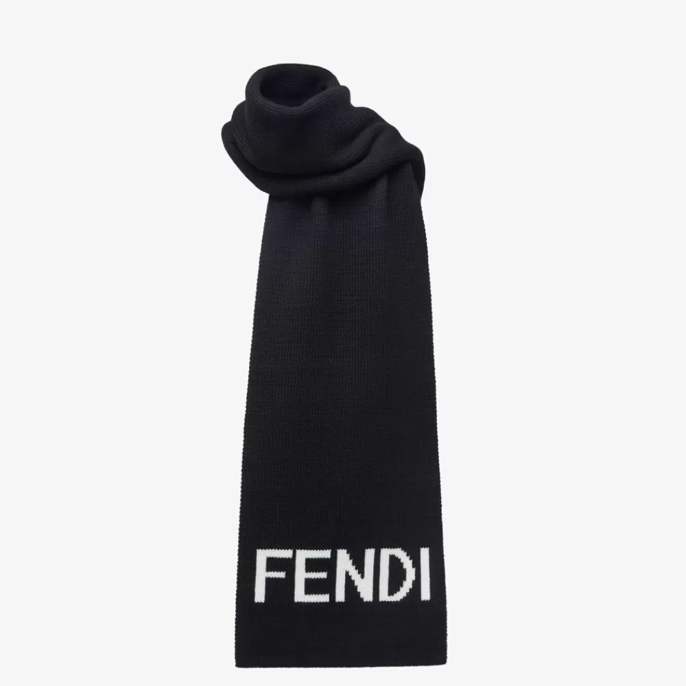 Fendi Schals<Schal Aus Wolle In Schwarz