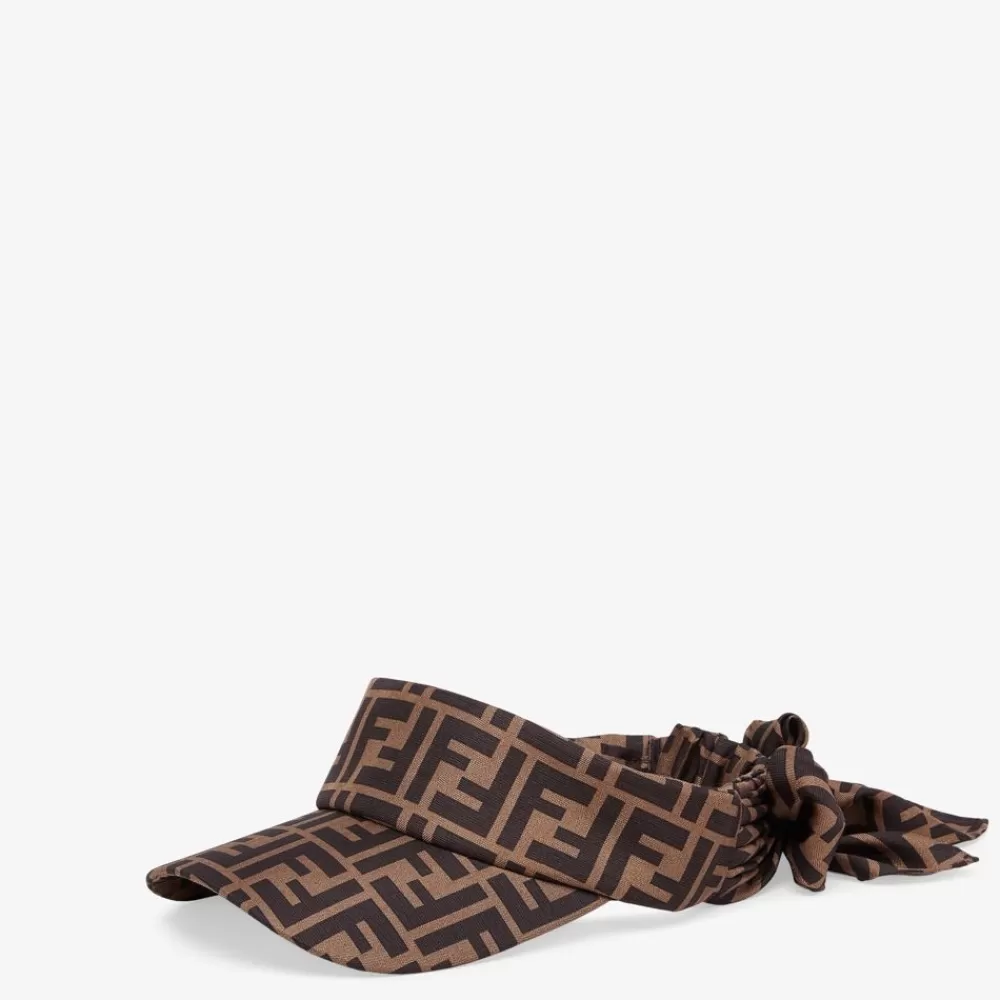 Fendi Mutzen Und Handschuhe<Schild Aus Twill In Braun