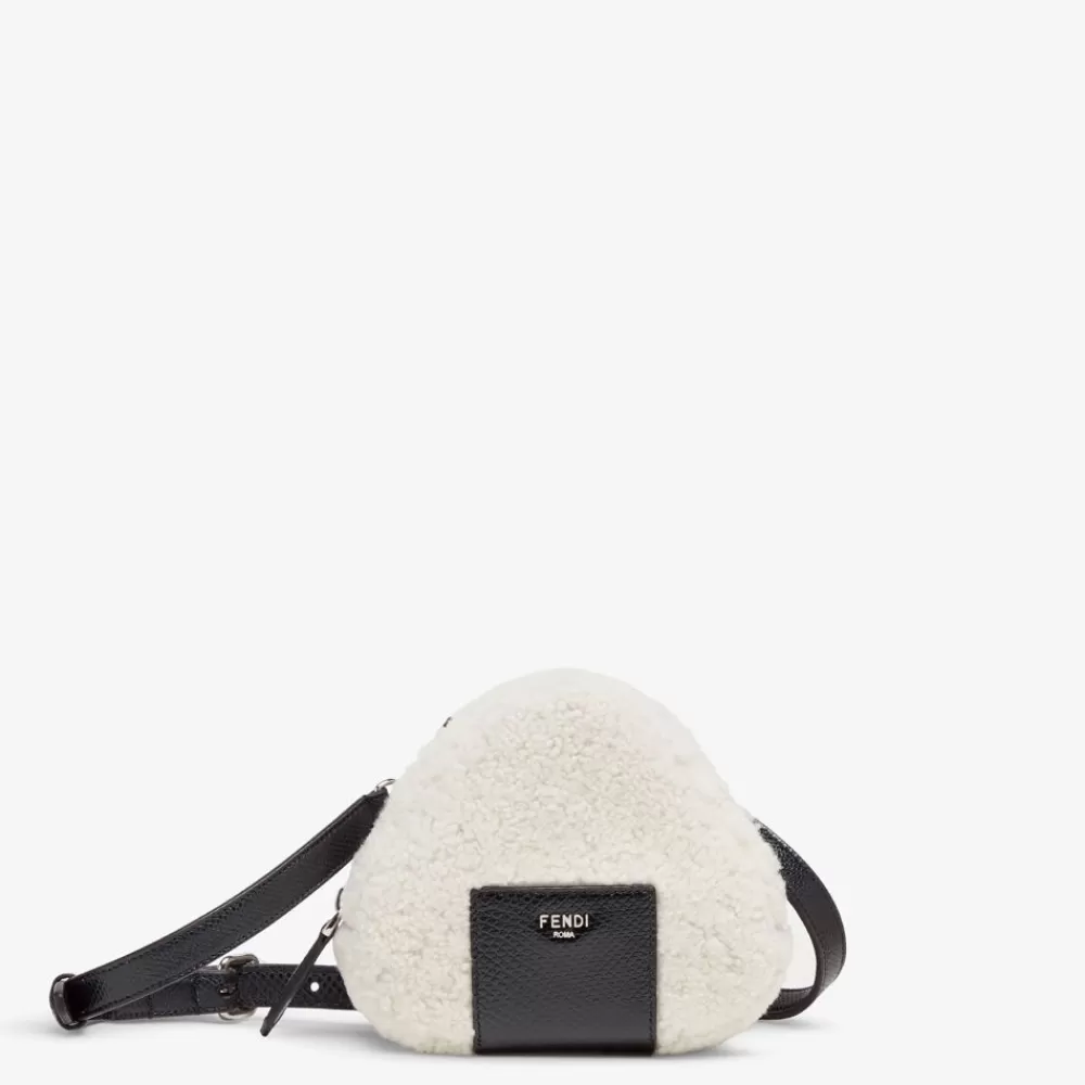 Fendi Miniature Taschen<Schlusselanhanger Aus Schaffell In Weis