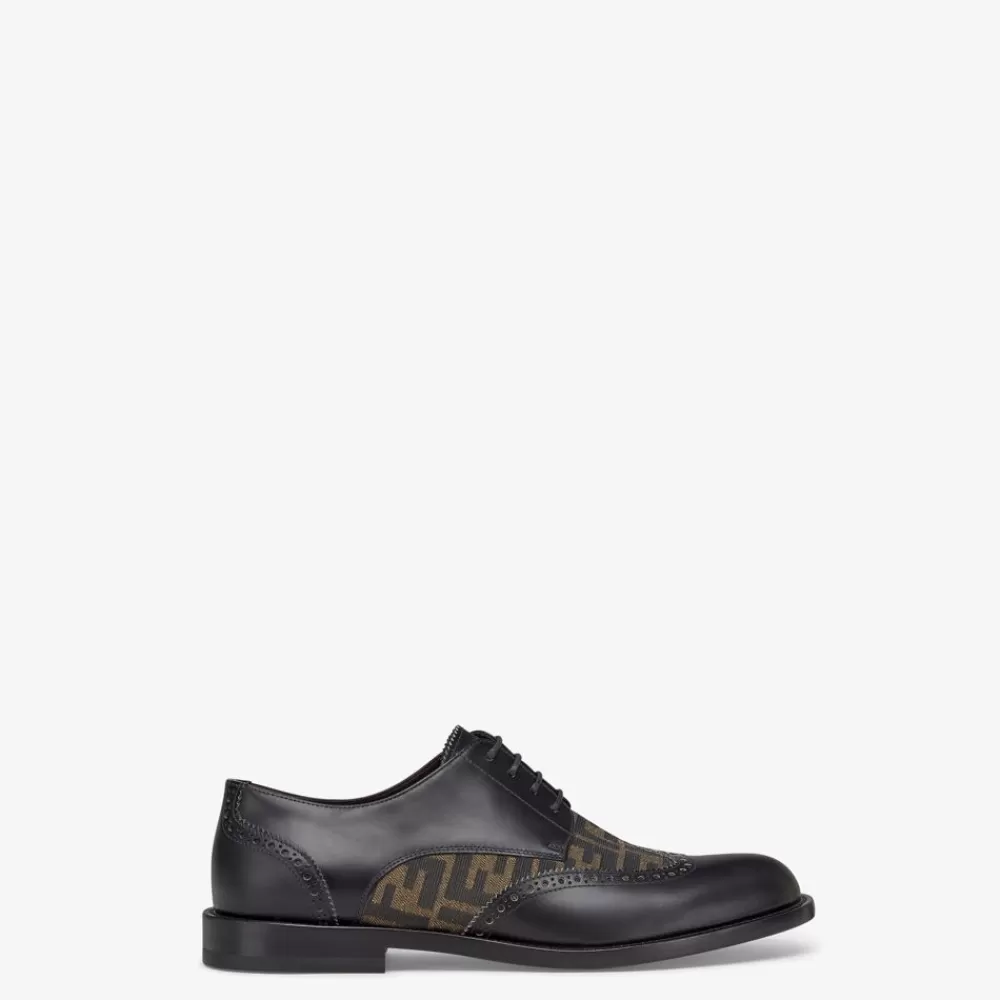 Fendi Schnurschuhe Und Boots<Schnurschuh Aus Leder In Schwarz