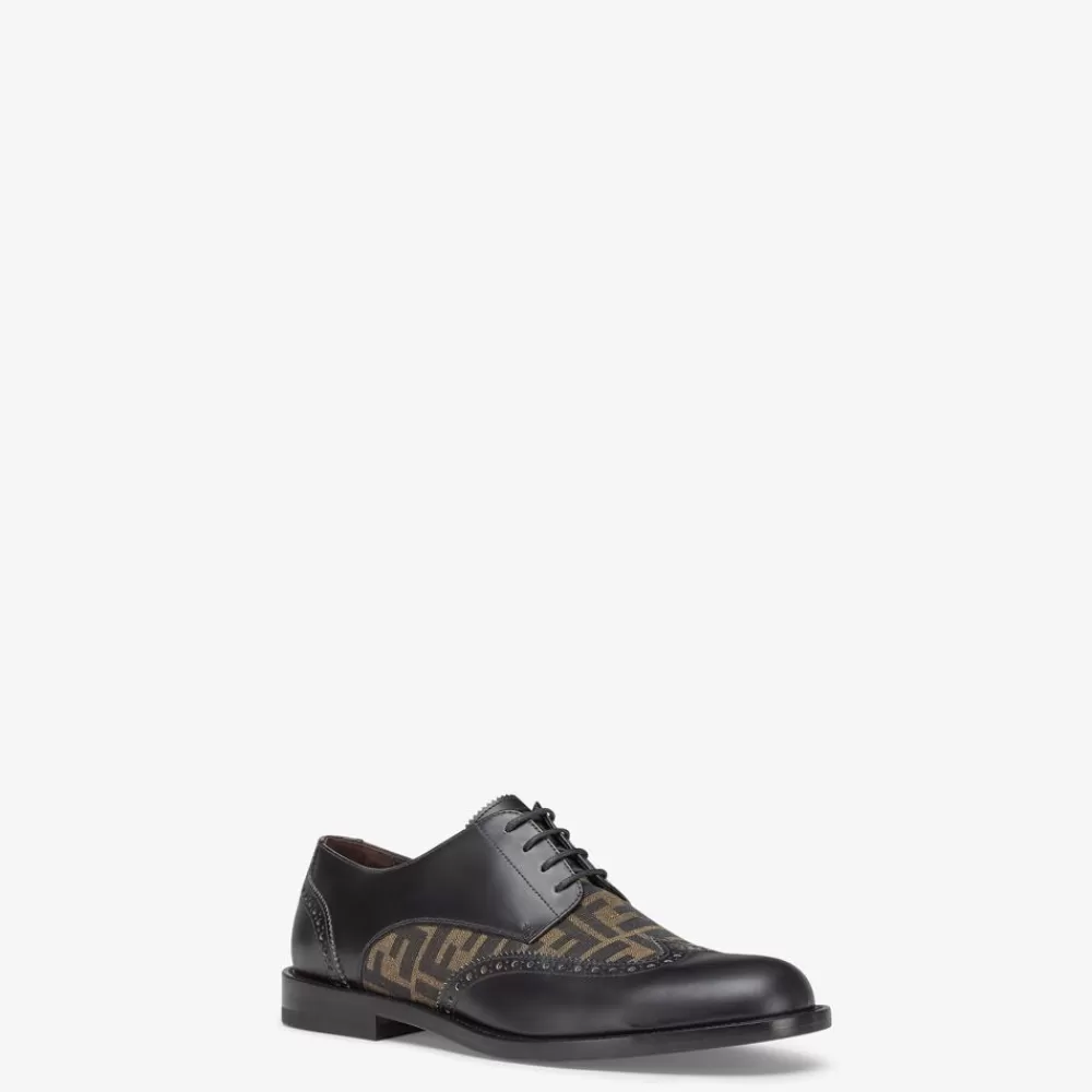 Fendi Schnurschuhe Und Boots<Schnurschuh Aus Leder In Schwarz