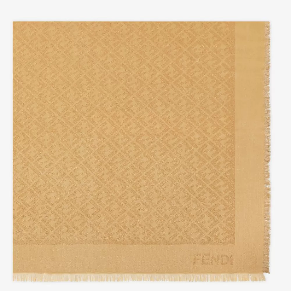 Fendi Schals Und Ponchos<Schultertuch Aus Lurex In Beige