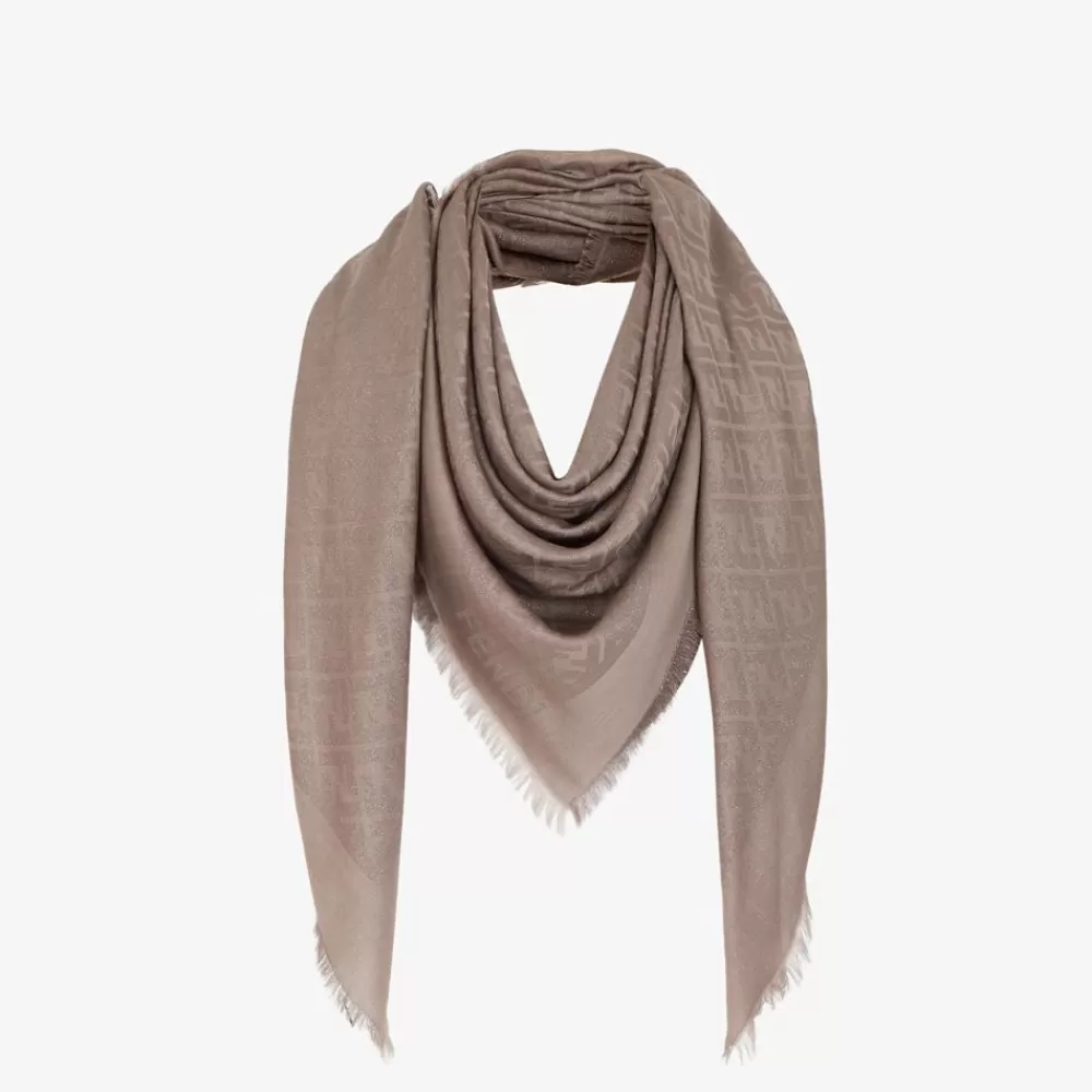 Fendi Schals Und Ponchos<Schultertuch Aus Lurex In Taubengrau