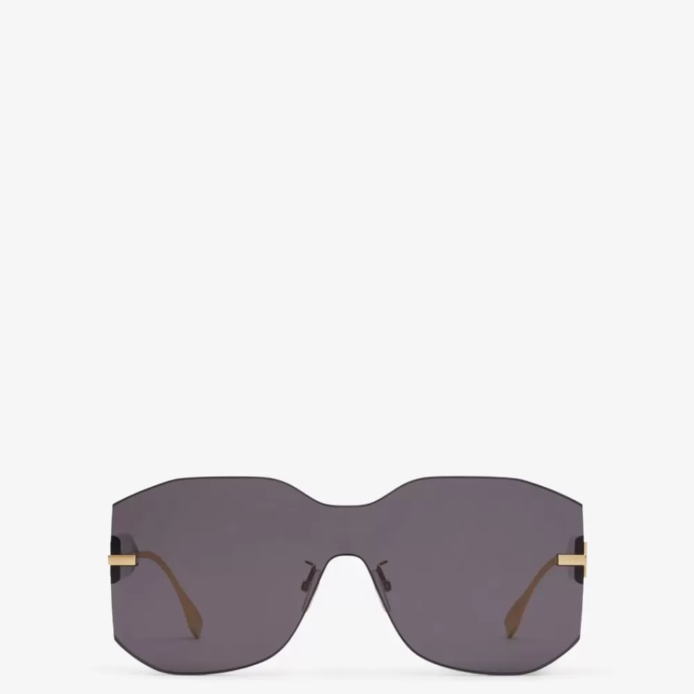 Fendi Sonnenbrillen<Schwarze Sonnenbrille In Maskenform