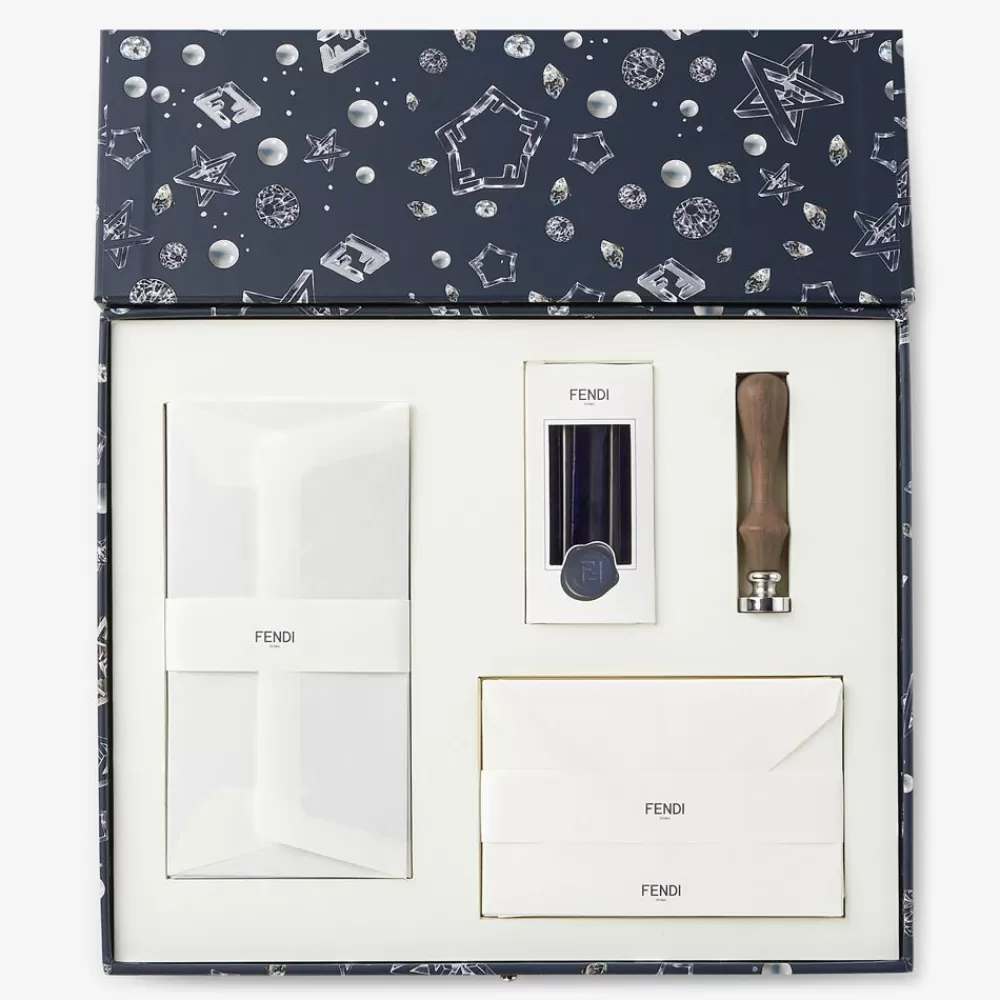 Fendi Kerzen Und Geschenksideen<Set Aus Papier In Blau