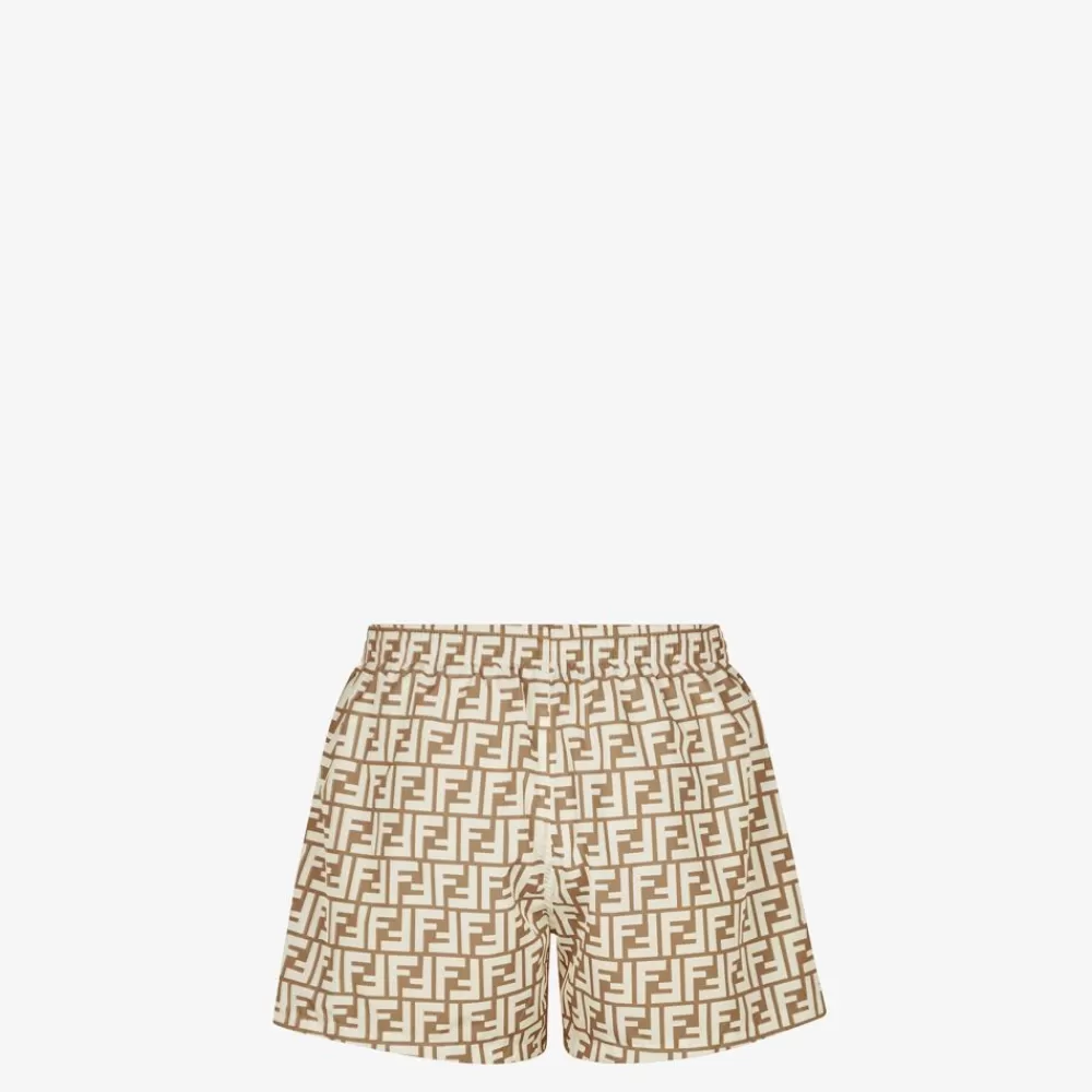 Fendi Swimwear<Short Aus Stoff In Beige