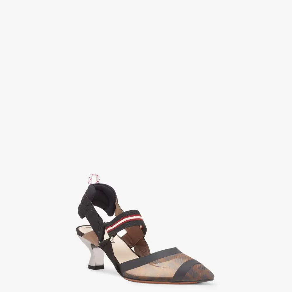 Fendi Pumps Und Slingbacks<Slingback Mit Mittlerem Absatz Aus Technischem Netzgewebe Mehrfarbig
