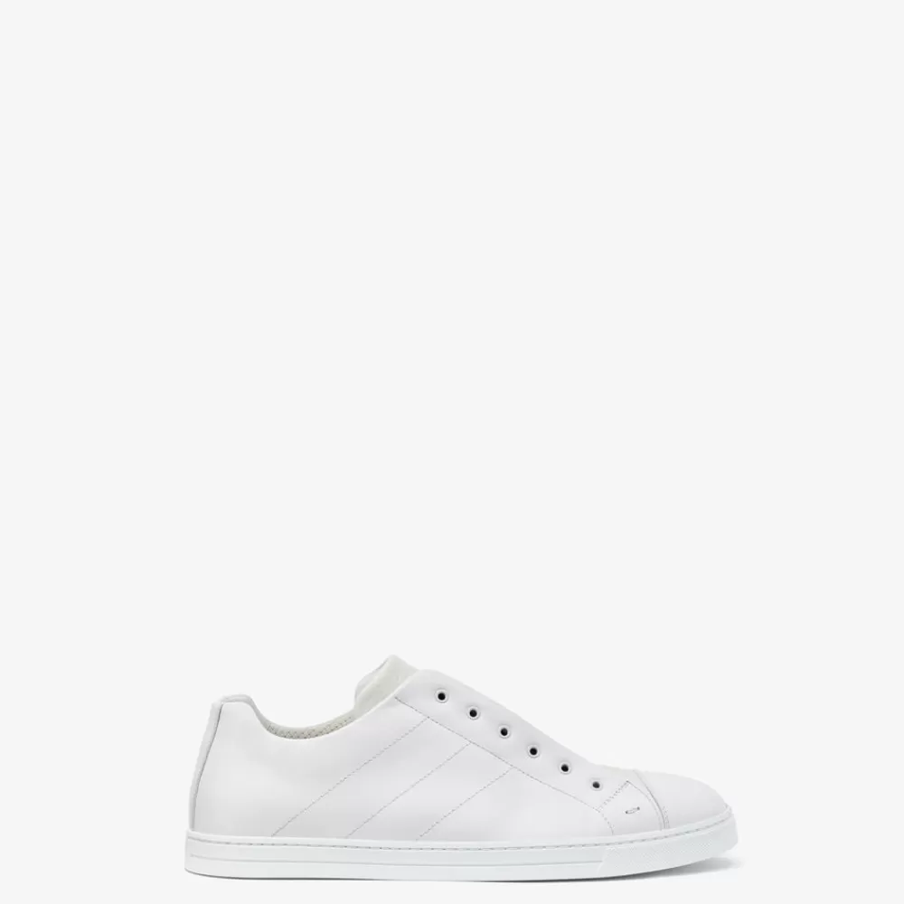 Fendi Sneakers<Slip-On Aus Leder In Weis