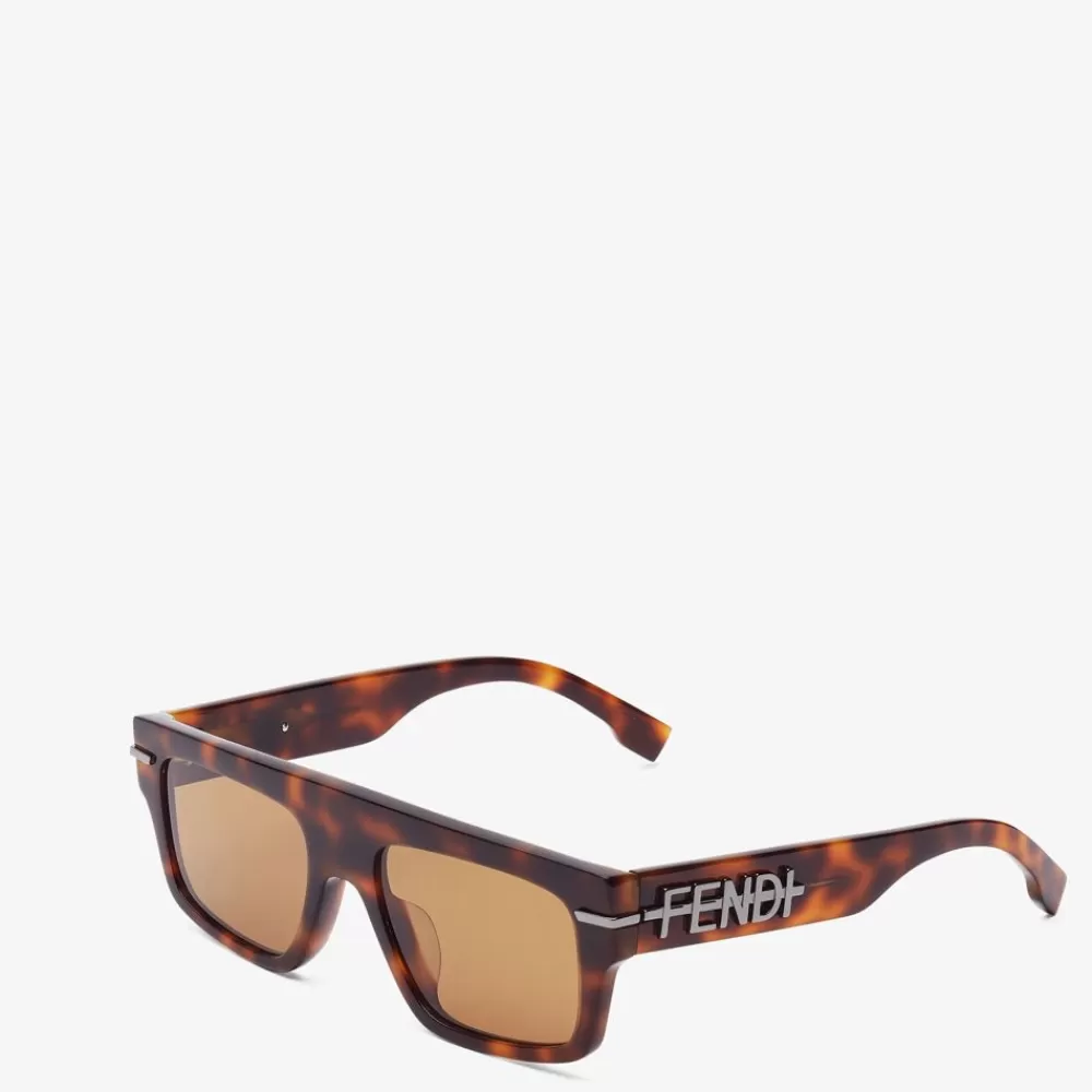 Fendi Sonnenbrillen<Sonnenbrille Aus Acetat In Havannafarben