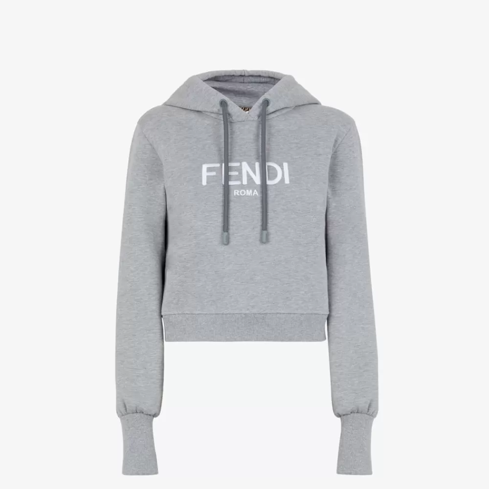 Fendi T-Shirts Und Sweatshirts<Sweatshirt Aus Jersey In Grau-Melange