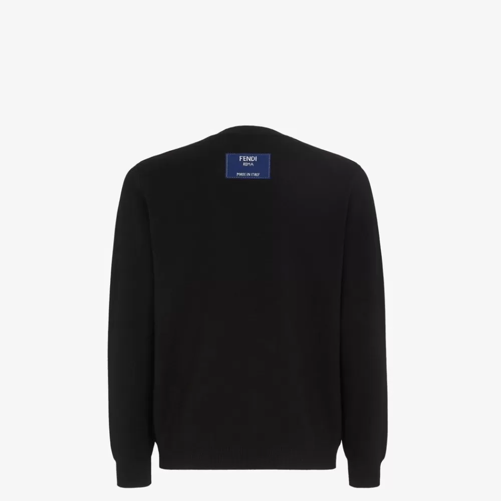 Fendi Strickbekleidung<Sweatshirt Aus Stoff In Schwarz