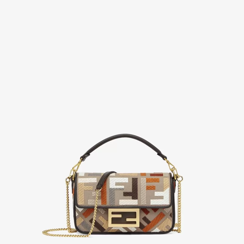 Fendi Schulter- Und Crossbody-Taschen<Tasche Aus Canvas Mit Ff-Stick, Mehrfarbig