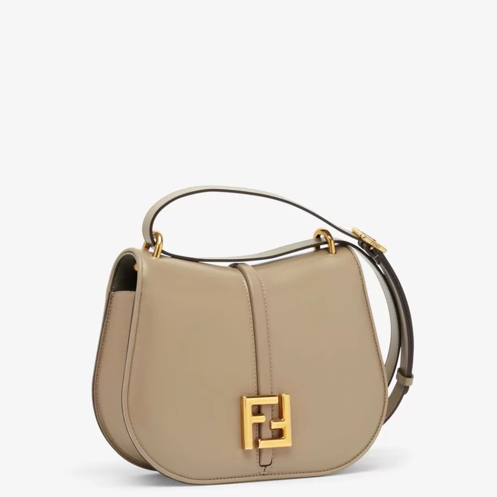 Fendi Schulter- Und Crossbody-Taschen<Tasche Aus Glatt- Und Granatleder In Taubengrau